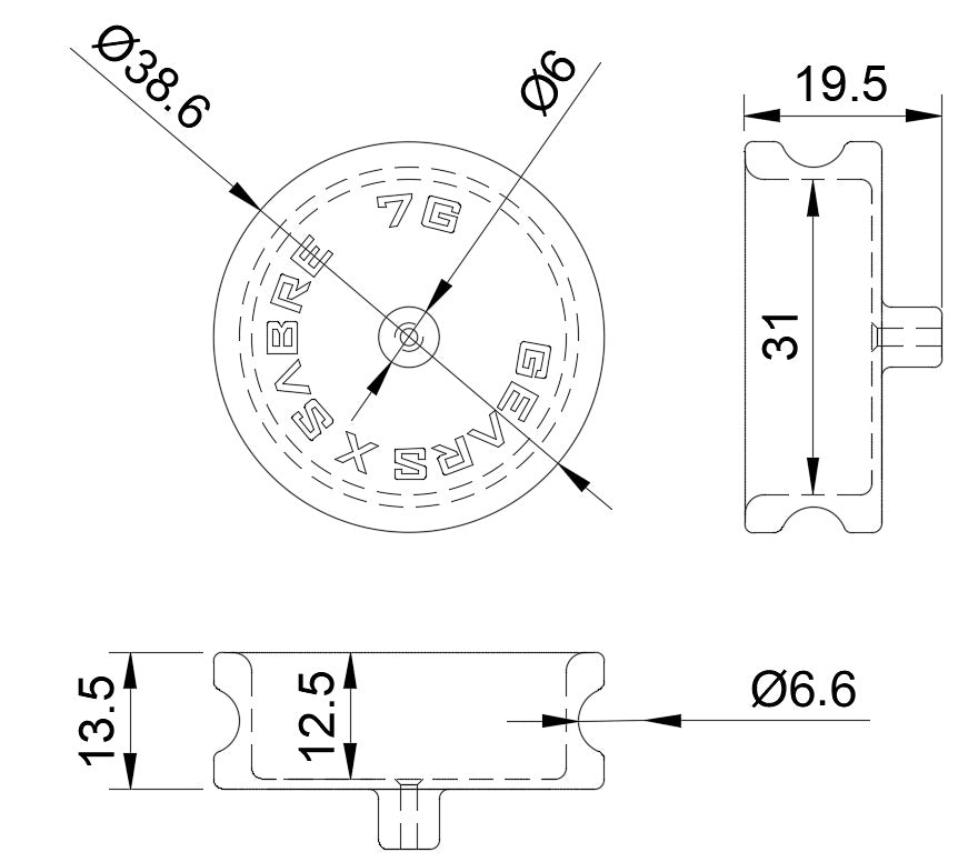 SABRE x GEARS Flywheels (7g) pair