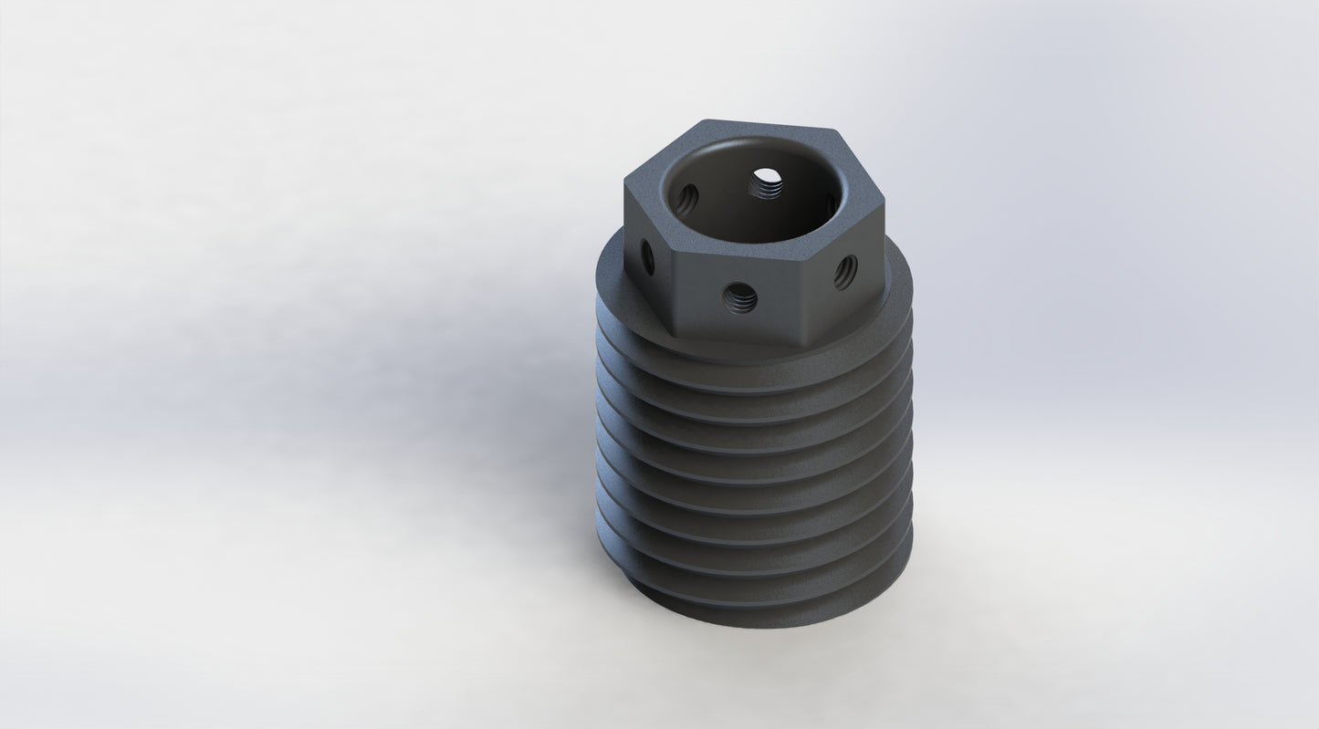 Black Anodized Aluminum Barrel Nut