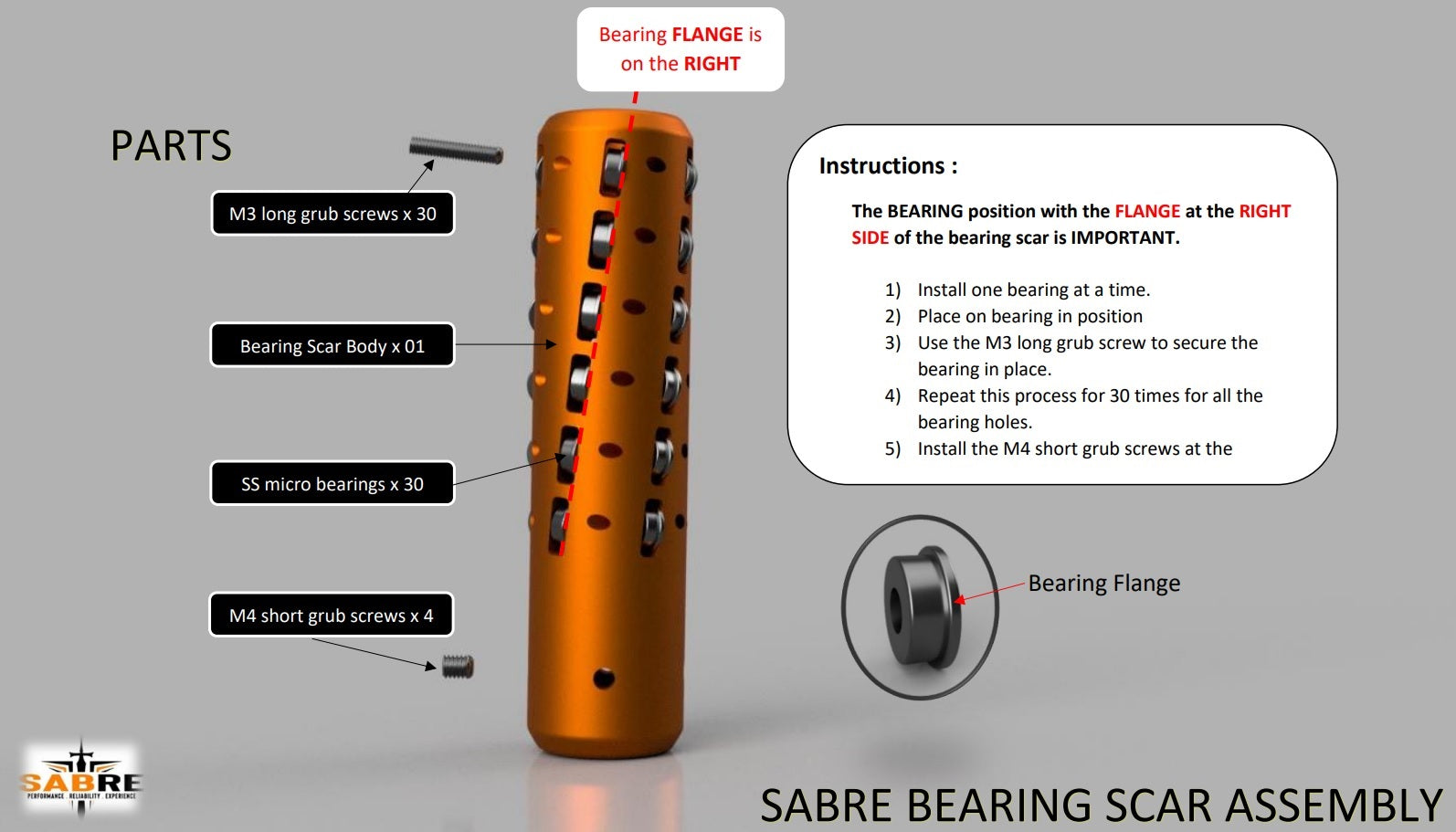 Sabre Bearing Scar
